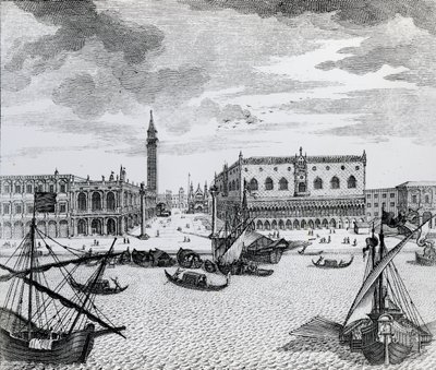 View of Piazza San Marco from the Bacino, Venice by Francesco Zucchi